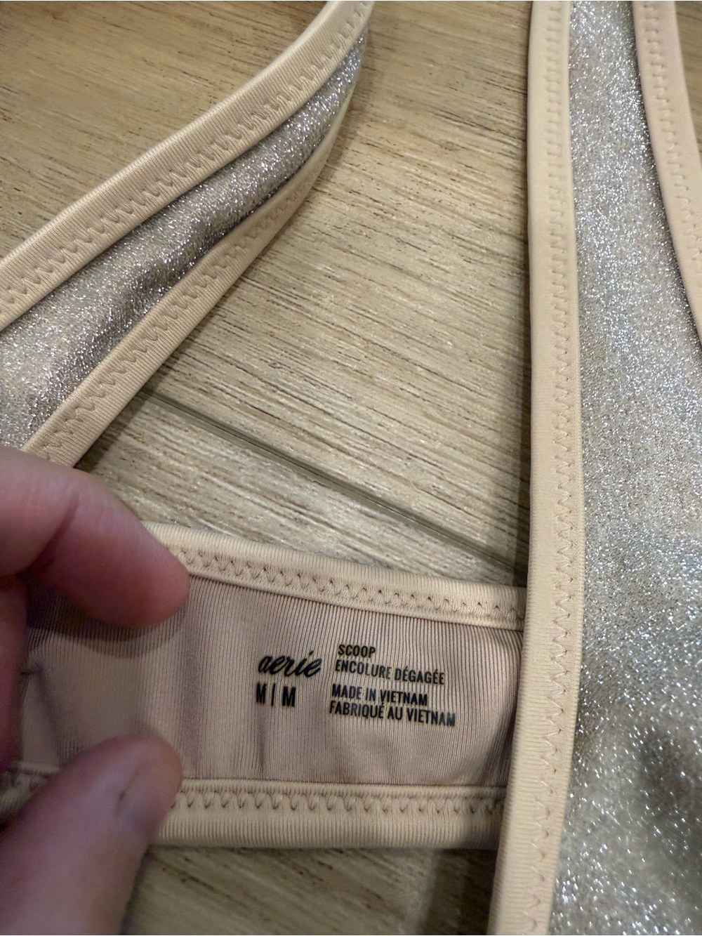 Aerie Shimmery Nude Two-Piece Bikini Set - Picture 3 of 4